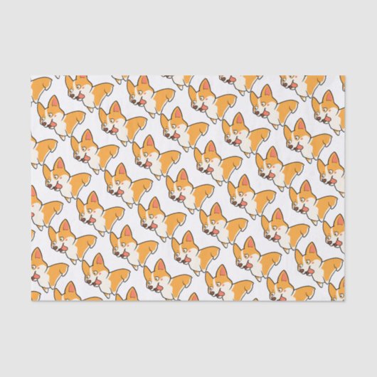 Happy Corgi Tissuepapier (Voorkant)