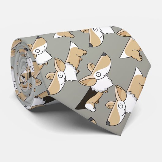 Happy Corgis Stropdas (Opgerold)