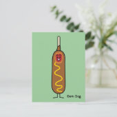 Happy Corn Dog Briefkaart (Staand voorkant)