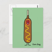 Happy Corn Dog Briefkaart (Voorkant / Achterkant)