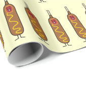 Happy Corn Dog Cadeaupapier (Rol Hoek)