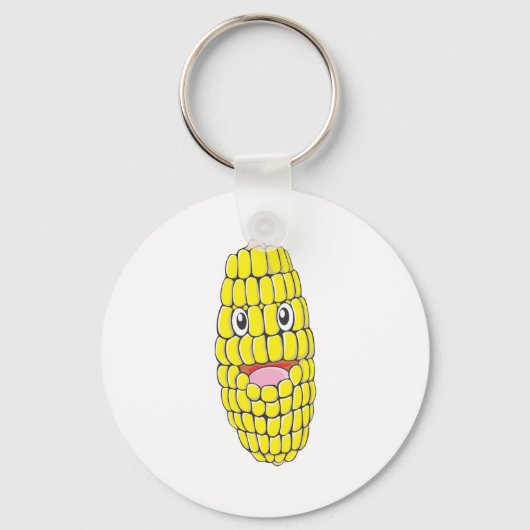 Happy Corn Vegetable Sleutelhanger (Voorkant)