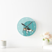 Happy Couch Beagle - Cute Puppy Dog Design Ronde Klok (Huis)