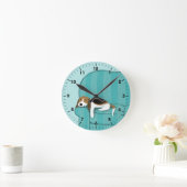 Happy Couch Beagle - Cute Puppy Dog Design Ronde Klok (Huis)