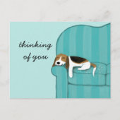 Happy Couch Beagle | Schattigee hondendouane Briefkaart (Voorkant)