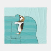 Happy Couch Beagle | Slaaphond voor de luiers Fleece Deken (Voorkant (Horizontaal))
