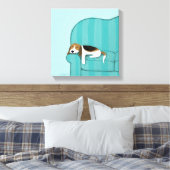 Happy Couch Beagle | Slaaphond voor de luiers | Pe Canvas Afdruk (Insitu (Slaapkamer))