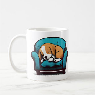 Happy Couch Beagle   Slaaphond voor de luiers   Pe Koffiemok