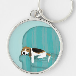 Happy Couch Beagle   Slaaphond voor de luiers   Pe Sleutelhanger