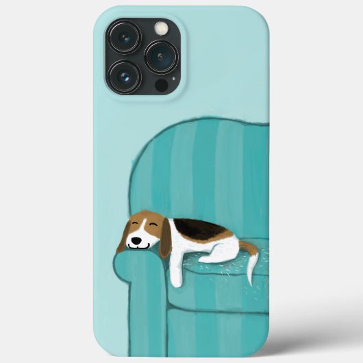 Happy Couch Dog | Cute Beagle | Fun Animal Art Case-Mate iPhone Case (Achterkant)