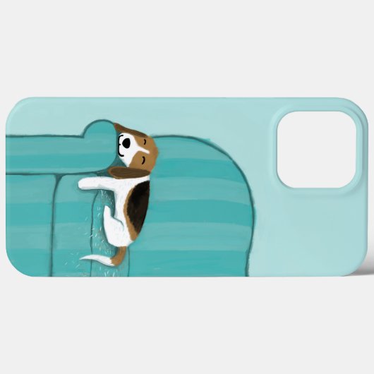 Happy Couch Dog | Cute Beagle | Fun Animal Art Case-Mate iPhone Case (Achterkant (horizontaal))
