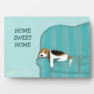Happy Couch Dog - Home Sweet Home Beagle Fotoplaat