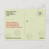 Happy Couch Dog | Schattigee Sleeping Beagle Custo Briefkaart (Achterkant)