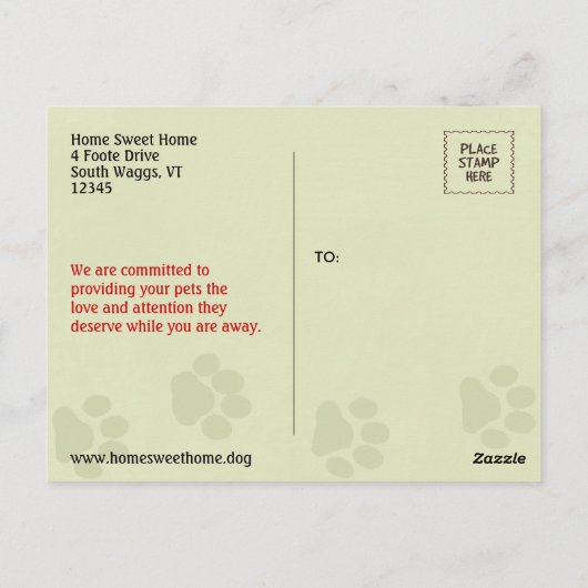 Happy Couch Dog | Schattigee Sleeping Beagle Custo Briefkaart (Achterkant)