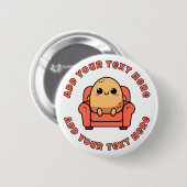Happy Couch Potato gepersonaliseerd Ronde Button 5,7 Cm (Voorkant /achterkant)