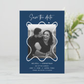 Happy Couple Bewaar de datum van de huwelijksaanko Save The Date (Staand voorkant)