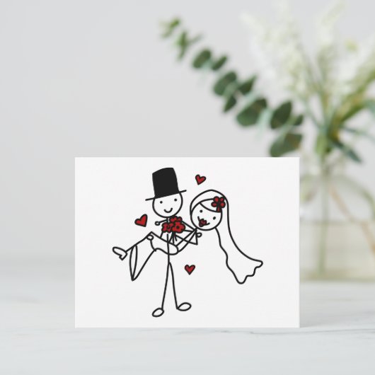 Happy Couple Briefkaart (Staand voorkant)