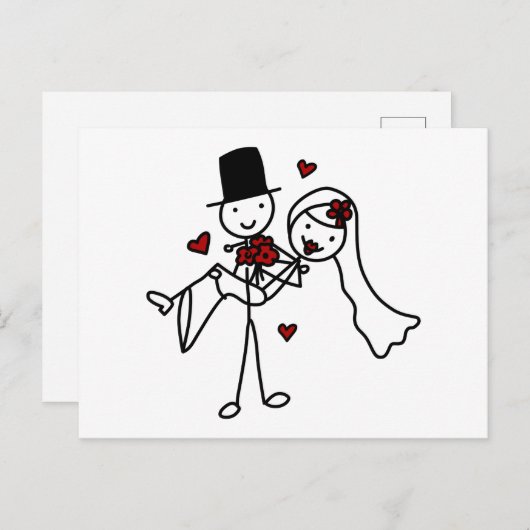 Happy Couple Briefkaart (Voorkant / Achterkant)