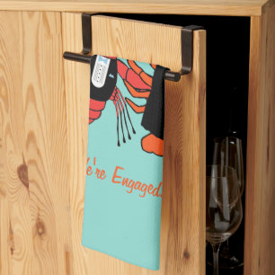 Happy Couple Crawfish Boil Party Hand Towel Theedoek