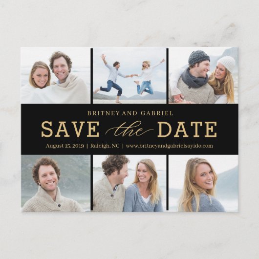Happy Couple EDITABLE COLOR bewaart het Briefkaart (Voorkant)