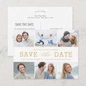 Happy Couple EDITABLE COLOR bewaart het Briefkaart (Voorkant / Achterkant)