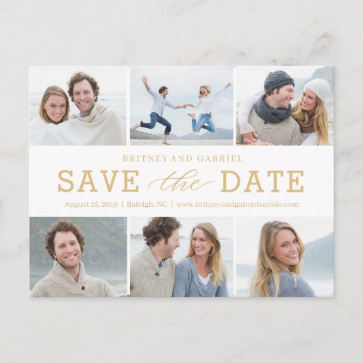 Happy Couple EDITABLE COLOR bewaart het Briefkaart (Voorkant)