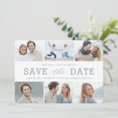 Happy Couple EDITABLE COLOR Save the Date Kaart (Staand voorkant)