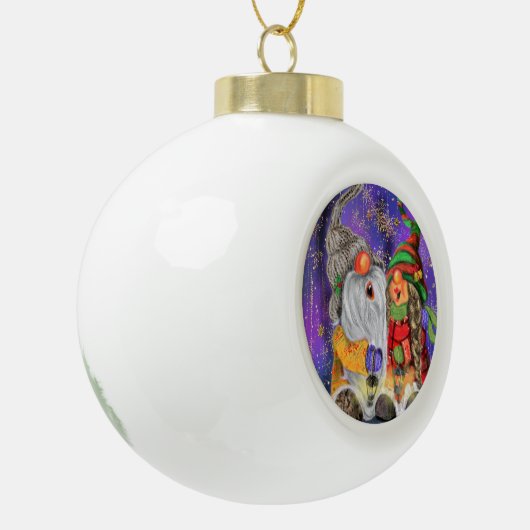 Happy Couple Gnome Kerst Ornament (Links)