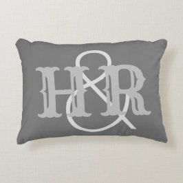 Happy Couple-Initialen op een Accent Kussen