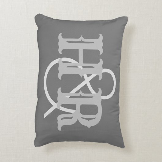 Happy Couple-Initialen op een Accent Kussen (Achterkant (Verticaal))