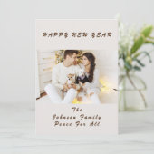 Happy Couple New Year's Day Confetti Celebrate Kaart (Staand voorkant)