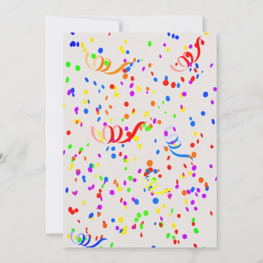 Happy Couple New Year's Day Confetti Celebrate Kaart (Achterkant)