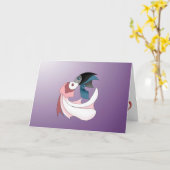 Happy Couple of Fish Wenskaart Kaart (Gele Bloem)