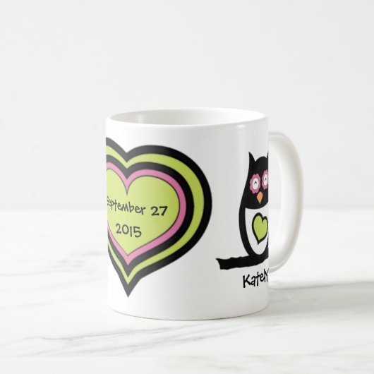 Happy Couple Owl Pair Mok (Voorkant rechts)
