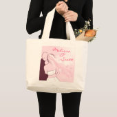 Happy Couple Pink Grote Tote Bag (Voorkant (product))