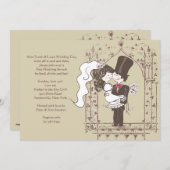 Happy Couple Post Wedding Brunch Uitnodiging (Voorkant / Achterkant)