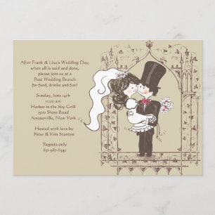 Happy Couple Post Wedding Brunch Uitnodiging