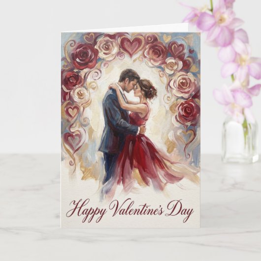 Happy Couple Valentine Card Kaart (Orchidee)