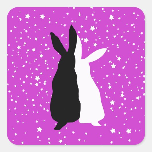 Happy Couple Vierkante Sticker (Voorkant)