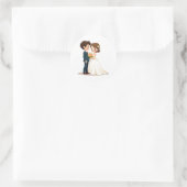 Happy Couple Wedding Sticker (Tas)