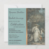  Happy Couple Wedding Uitnodiging (Voorkant)