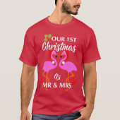 Happy Couples Eerste Kerstdag als Mr & Mrs Graphic T-shirt (Voorkant)