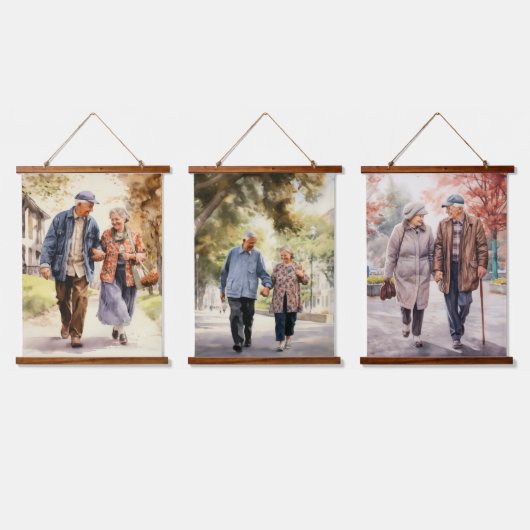 Happy Couples Hangend Wandkleed (Driedubbel)