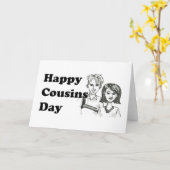 Happy Cousins Day Kaart (Gele Bloem)