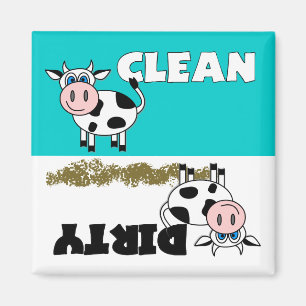 Happy Cow Clean/Dirty Dishwasher Magnet