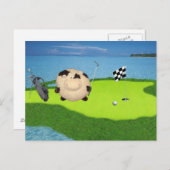 Happy Cow Golf Sport Briefkaart (Voorkant / Achterkant)