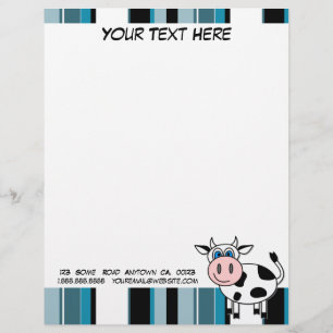 Happy Cow  Letterhead Gepersonaliseerd Briefhoofd