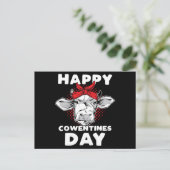 Happy Cowentines Day Gift Koe Lover Valentijn Briefkaart (Staand voorkant)