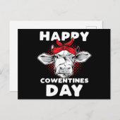 Happy Cowentines Day Gift Koe Lover Valentijn Briefkaart (Voorkant / Achterkant)