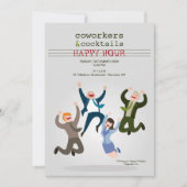 Happy Coworkers Party-uitnodiging Kaart (Voorkant)